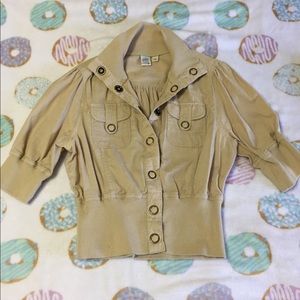 🌸BOGO🌸Khaki Cropped Jacket